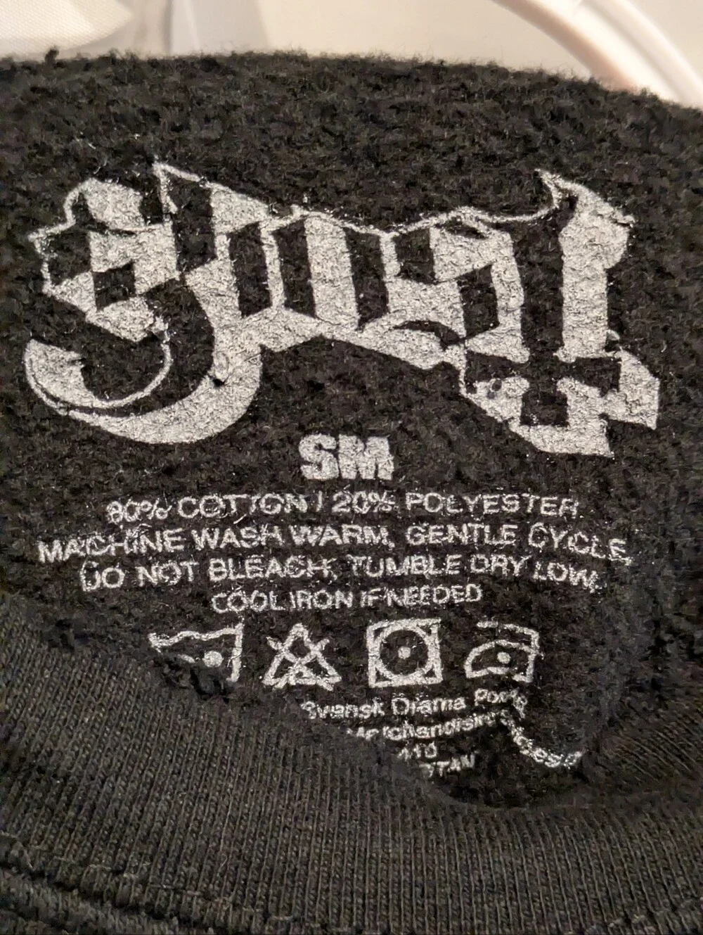 16 Ghost Official Infestissumam Flames Bleach Dip Dye Crewneck Sweatshirt - S